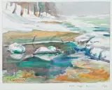 Sergiusz Grudkowski, WIOSENNE ROZTOPY, 1984, akwarela, papier