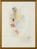 Alice Huertas, KLOSZARD PARYSKI, akwarela, tusze barwne, pióro, papier