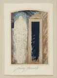 Z cyklu Psalmy: Psalm 90,3 by Andrzej Strumiłło, inkografia, papier kremowy, sold Jan 2018