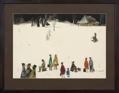 Jan Marcin Szancer, Przerwa w podróży, 1965, tusz pióro, akwarela, gwasz, papier