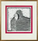 Emilia Nożko-Paprocka, Pożegnanie, 1970, linoryt, papier