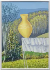 Jerzy Tyburski, Dolina mojej mamy, 2017, olej, płótno