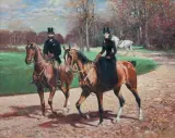 Jan Chełmiński, NA PRZEJAŻDŻCE, 1880 [1886?], olej, płótno