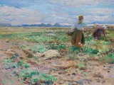 W POLU, ok 1920 by Zdzisław Jasiński, olej, płótno naklejone na tekturę, offered Dec 2017
