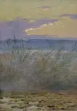 Józef Rapacki, SZUWARY, 1928, olej, tektura