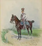Jan Chełmiński, OFICER 1. PUŁKU SZWOLEŻERÓW-LANSJERÓW GWARDII CES