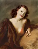Tadeusz Styka, ZIELONOOKA, ok 1940, olej, płótno