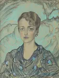 Stanisław Ignacy Witkiewicz, PORTRET MARY (Marii Stefanii) ROUPPERT, VI 1936, pastel, papier jasnobrązowy