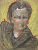 Stanisław Ignacy Witkiewicz, PORTRET HELENY BIAŁYNICKIEJ-BIRULA, VIII 1930, pastel, papier jasnobrązowy