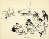 Mela - (Melania Mutermilch) Muter, DZIECI PARYSKIE W PARKU, tusz, papier