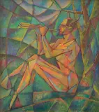 Jerzy von Hulewicz, GRAJĄCY FAUN, 1927, olej, płótno