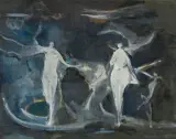 Alfred Aberdam, TANIEC, 1957, olej, płótno