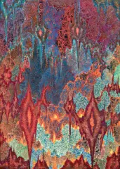 Jerzy Tchorzewski, OKOLICA OGNIA (Contrée du feu), 1973–1974, akryl, płótno