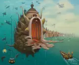 PORT II by Jacek Yerka, 2006, akryl, płótno, sold Dec 2017