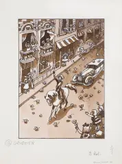 ILUSTRACJA DO KRÓLA MACIUSIA I by Waldemar Andrzejewski, 1986, tusz pióro, akwarela, papier, offered Nov 2017