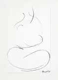 Małgorzata Kleyna-Sobczak, WENUS (RYSUNEK DWUSTRONNY), 2017, tusz, pędzel, papier