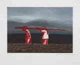 NIOSĄCY ŚCIĘTE DRZEWO by Jarosław Modzelewski, 2007, druk pigmentowy, papier, sold Nov 2017