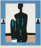 Jerzy Nowosielski, CZARNY AKT, 1995, serigrafia barwna, papier