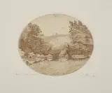 Leszek Rózga, PEJZAŻ LATA, 1978, akwaforta sepiowa, papier
