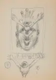 MAUSER - SZKIC DO PLAKATU by Franciszek Starowieyski, ołówek, papier kremowy, offered Nov 2017