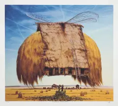 Jacek Yerka, Przesyłka ekspresowa, 1992, giclée, papier