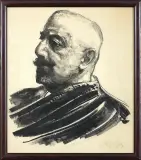 Leon Wyczółkowski, Portret Erazma Barącza, 1913, litografia, papier