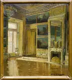 Błażej Iwanowski, Zamek Królewski w Warszawie. Sala Canaletta, 1933, olej, sklejka