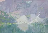 Alfred Terlecki, Morskie Oko, 1938, olej, tektura