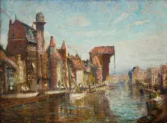Theodor Urtnowski, GDAńSK NAD MOTłAWą, olej, płótno