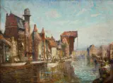 Theodor Urtnowski, GDAńSK NAD MOTłAWą, olej, płótno