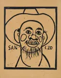 SANCHO PANSA by Tymon Niesiołowski, 1955, linoryt, papier, offered Oct 2017