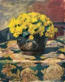 Teodor Grott, KACZEŃCE W WAZONIE, 1919, akwarela, tektura