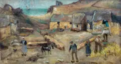 Tadeusz Makowski, ZAGRODA W BRETANII, 1917, olej, płótno