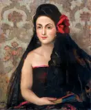 Wojciech Weiss, PORTRET DAMY W HISZPAŃSKIM STROJU