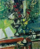 MARTWA NATURA Z WAZONEM KWIATÓW by Zygmunt Menkes, olej, płótno, offered Oct 2017