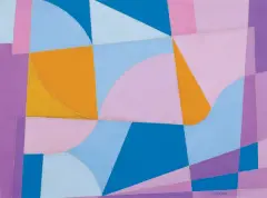 KOMPOZYCJA by Henryk Stażewski, przełom lat 50. i 60. XX w., gwasz, akryl, tektura, sold Oct 2017