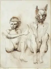 Jan Lebensztejn, PRISE DE POSITION II, 1973, tusz sepiowy, pióro, papier