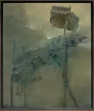 BEZ TYTUŁU by Zdzisław Beksiński, 1994, olej, płyta pilśniowa, offered Oct 2017