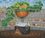 TRESOWANIE DYNI by Jacek Yerka, 2017, pastel, papier, sold Oct 2017