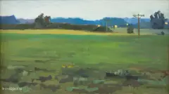 Łukasz Dymiński, ZMIERZCH, 2016, olej, płótno
