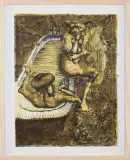 IMAGE DOMESTIQUE (OBRAZ DOMOWY) by Jan Lebensztejn, 1972, litografia barwna, papier, sold Sep 2017