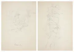 Zdzisław Beksiński, SZKICE DO OBRAZÓW, ołówek, papier kremowy