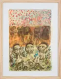 TRĘBACZE by Jan Lebensztejn, litografia barwna, papier, sold Aug 2017