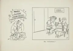 Gwidon Miklaszewski, RYSUNKI SATYRYCZNE NA TEMAT WYNALAZKÓW, tusz, pióro, pędzel