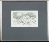 WSPOMNIENIE SPACERU KOŁO CROSETS by Maria Okołów-Podhorska, 1991, akwaforta, papier, sold Aug 2017