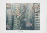 ŹDŹBŁA by Jacek Yerka, 2016, kredki, ołówek, karton, sold Aug 2017