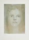 Léonor Fini, PORTRET DZIEWCZYNY, serigrafia barwna, papier