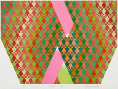 Jerzy Grabowski, GRADACJA NA TRÓJKĄT, 1969, litografia barwna, papier
