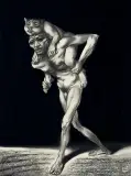 Adam Hoffmann, BEZ TYTUŁU, 1971, pastel, tusz, papier