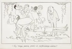 Gwidon Miklaszewski, RYSUNEK SATYRYCZNY, tusz pióro, ołówek, papier